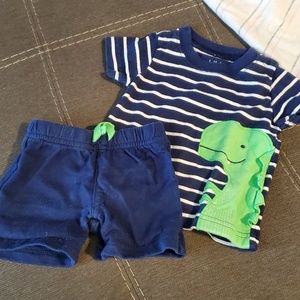 Carters 0-3 month dinosaur boys outfit